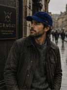 Craggi Newsboy Cap Velvet Blue Craggi Hat CRAGGI Hats