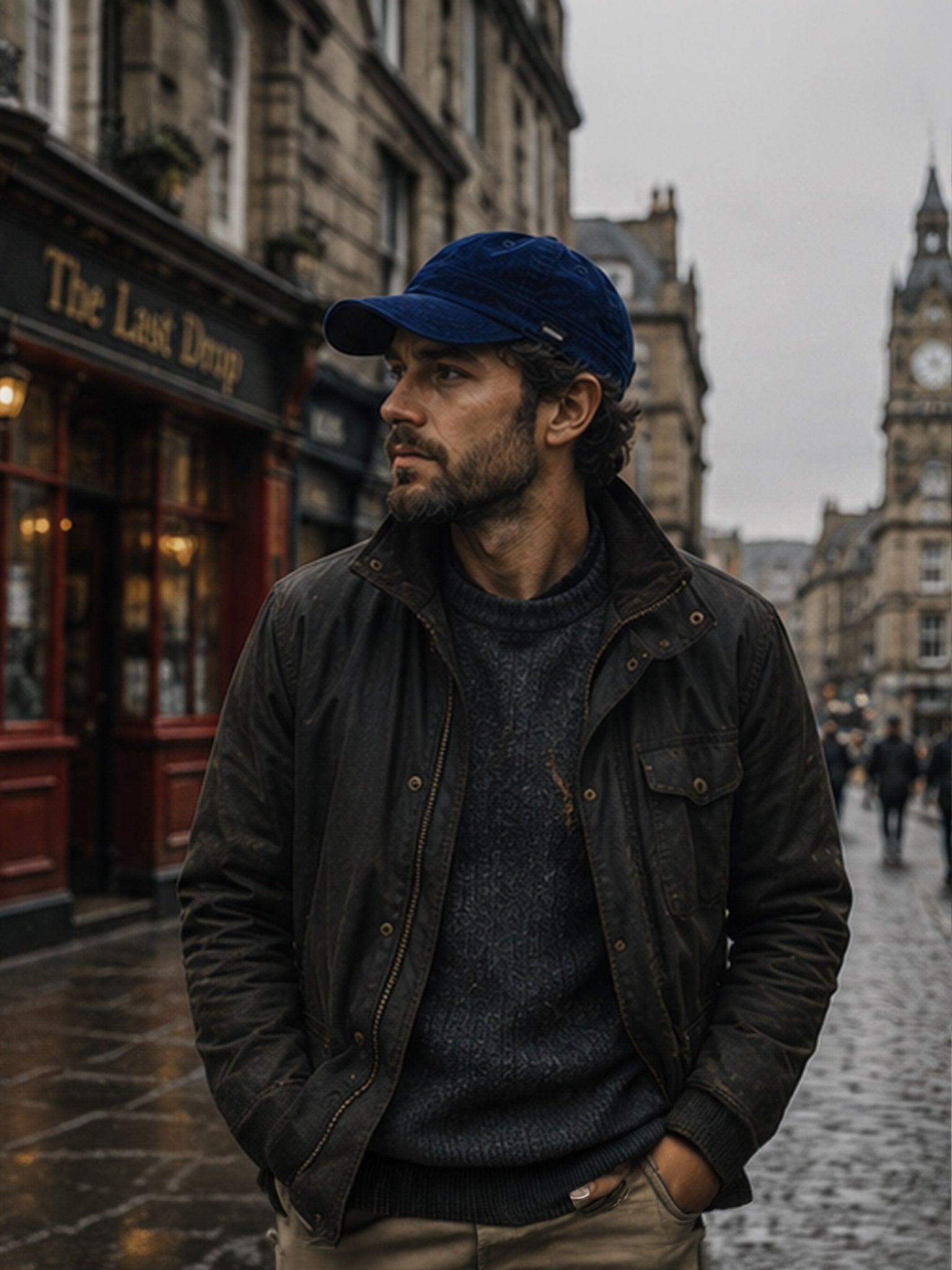 Craggi Newsboy Cap Velvet Blue Craggi Hat CRAGGI Hats