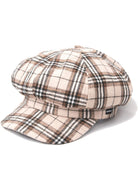 Craggi Tweed Baker Boy Hat Newsboy Cap Oatmeal Check Shelby Hats ladies CRAGGI Hats