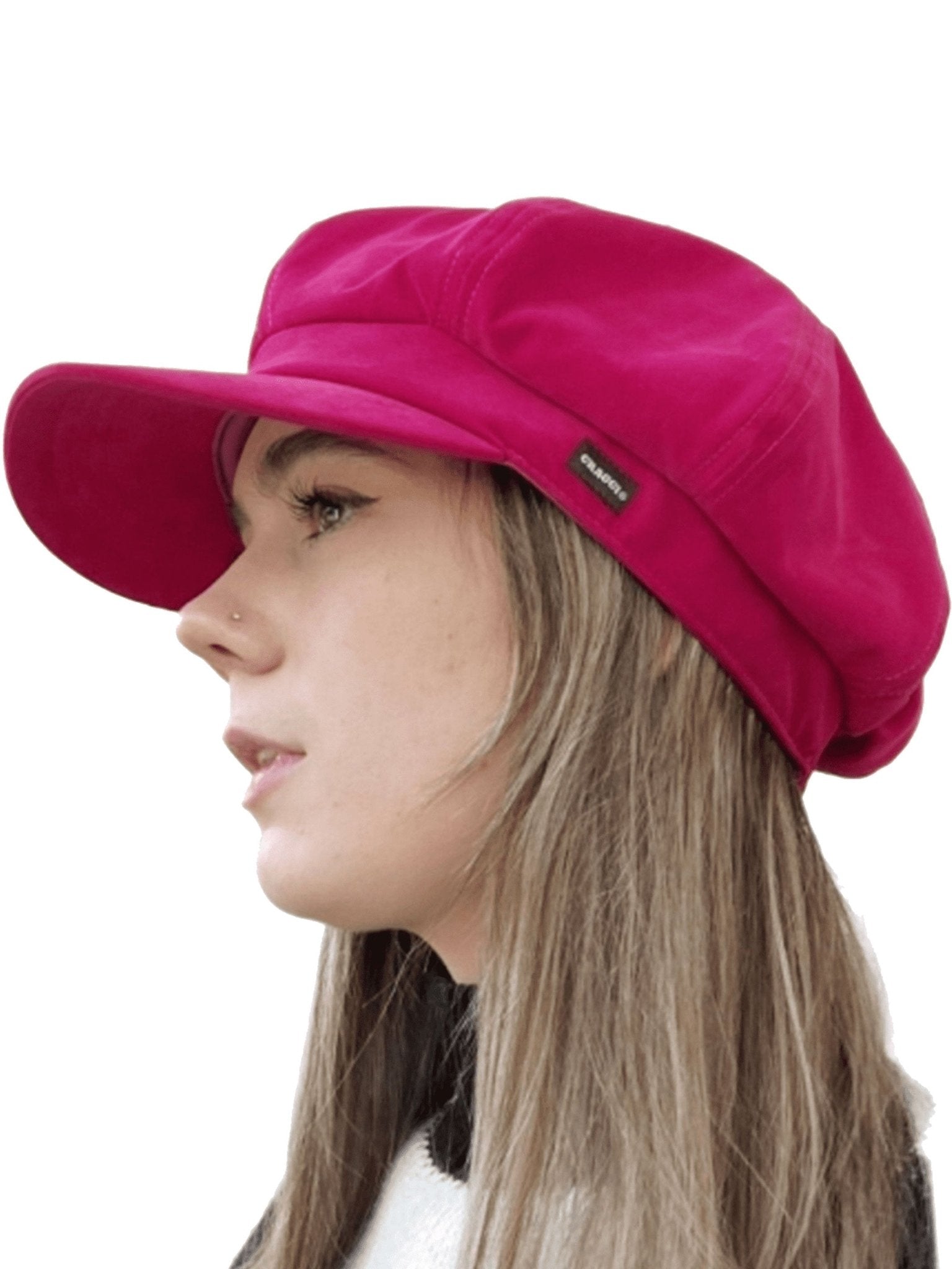 Craggi Velvet Baker boy Ladies Hat Pink Velvet Newsboy womens Cap CRAGGI Hats