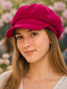 Craggi Velvet Baker boy Ladies Hat Pink Velvet Newsboy womens Cap CRAGGI Hats