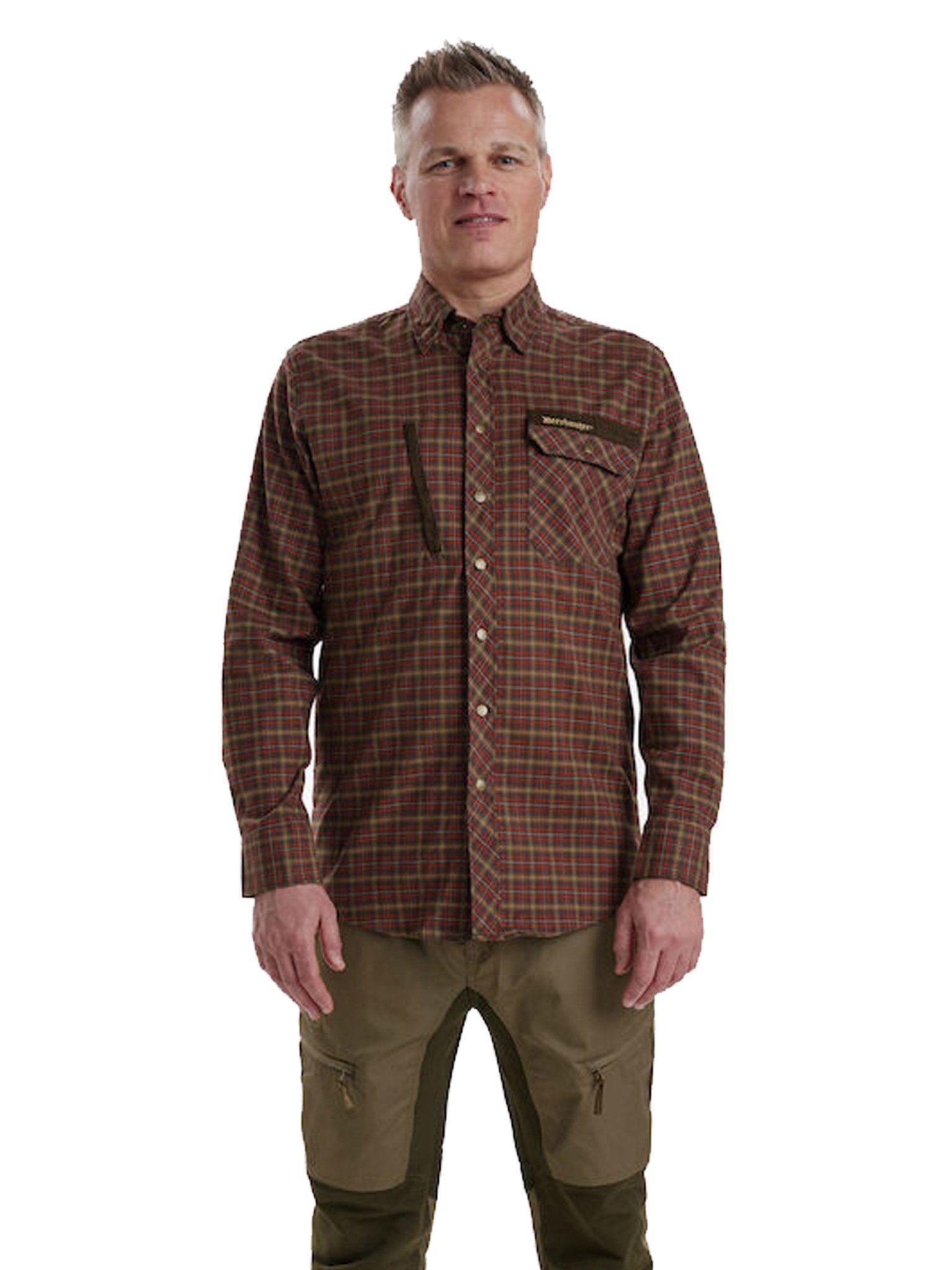 Deerhunter Mens Long sleeve cotton button shirt - Deerhunter Mens Shirt Aiden