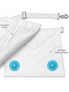 Fellowcraft 2nd Degree Masonic Apron – Genuine Lambskin Leather Masonic Regalia Apron