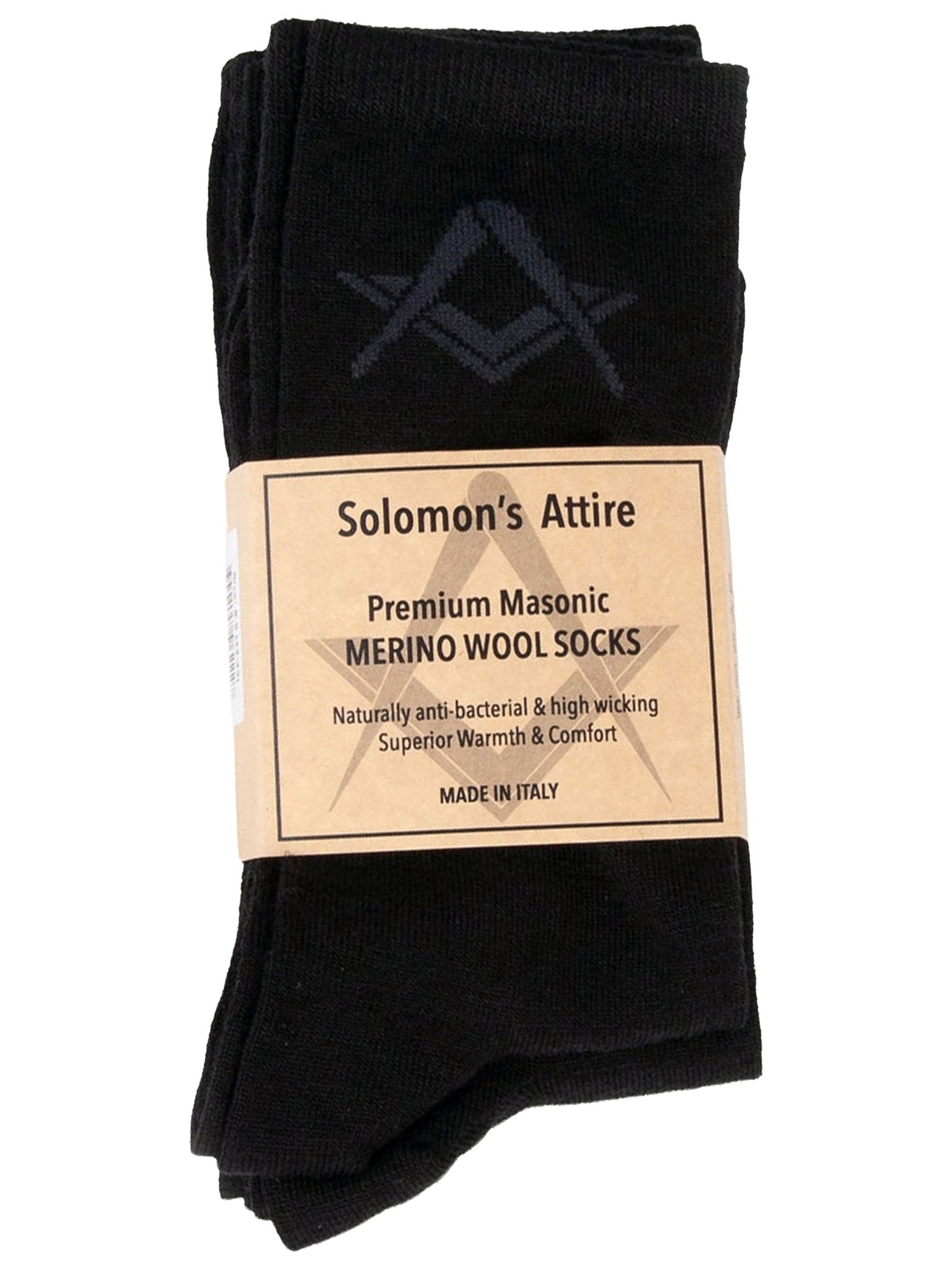 Freemason Masonic regalia Merino Wool Socks - 3 Pack - Made In Italy (72% merino) Masonic Regalia