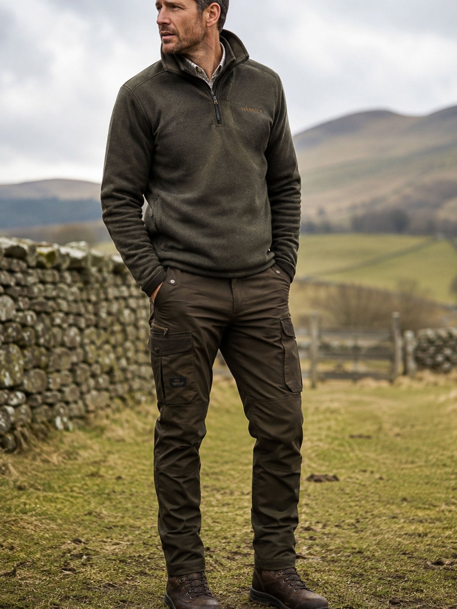 Härkila Hill Trousers – Mens Silent Water Repellent Hunting & Country Trousers Harkila Trousers & Jeans