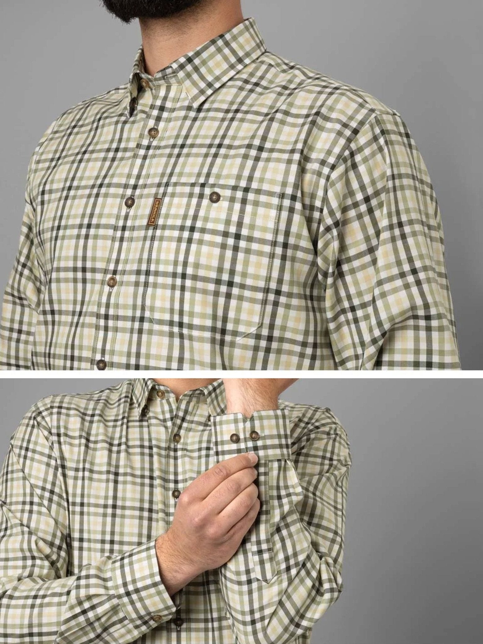 Härkila Milford Men’s Long Sleeve Shirt - 100% Cotton mens shirt Harkila Shirt