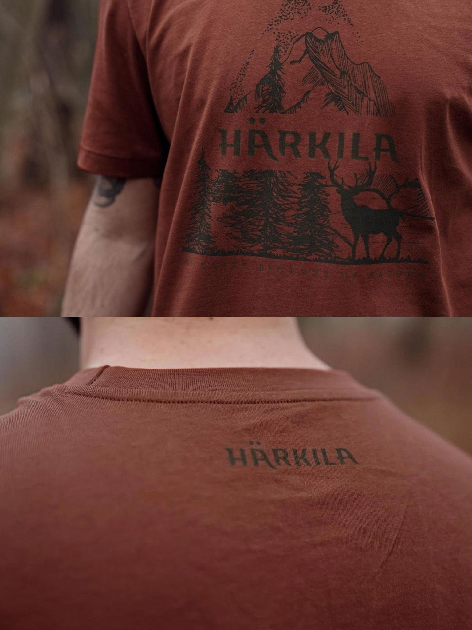 Harkila Mens Short Sleeve Tee / Nature Print T-Shirt Harkila T-Shirt