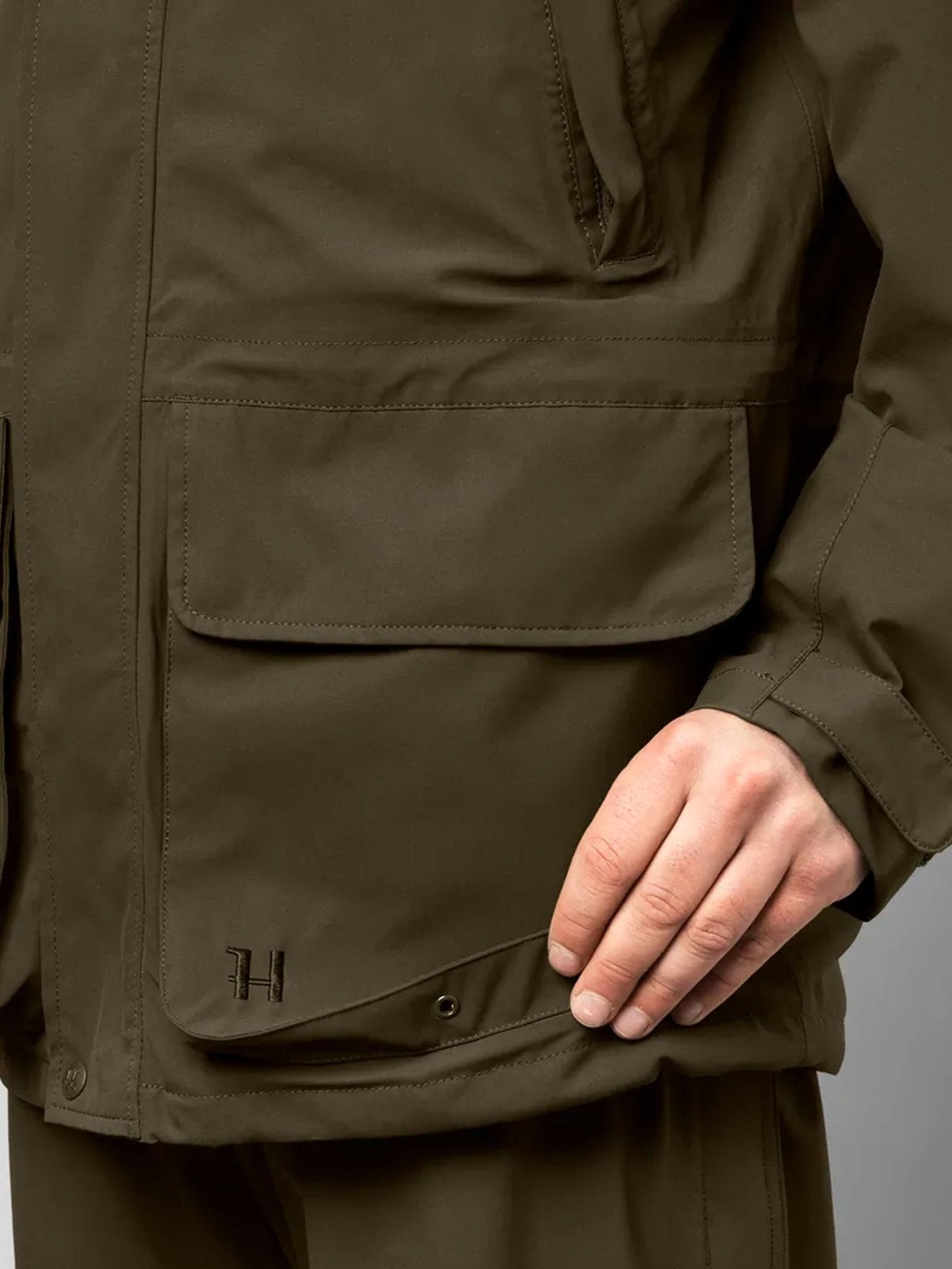 Harkila Orton tech HWS Waterproof mens jacket / Coat with packable hood Harkila