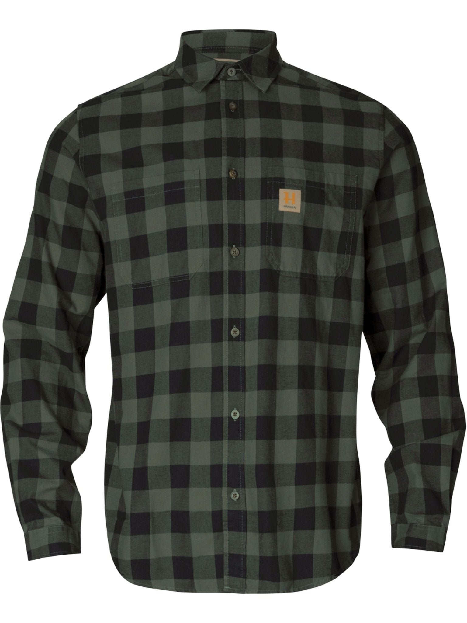 Harkila Scandinavian Long Sleeve Mens Shirt / Brushed cotton check shirts Harkila