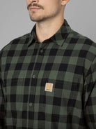 Harkila Scandinavian Long Sleeve Mens Shirt / Brushed cotton check shirts Harkila