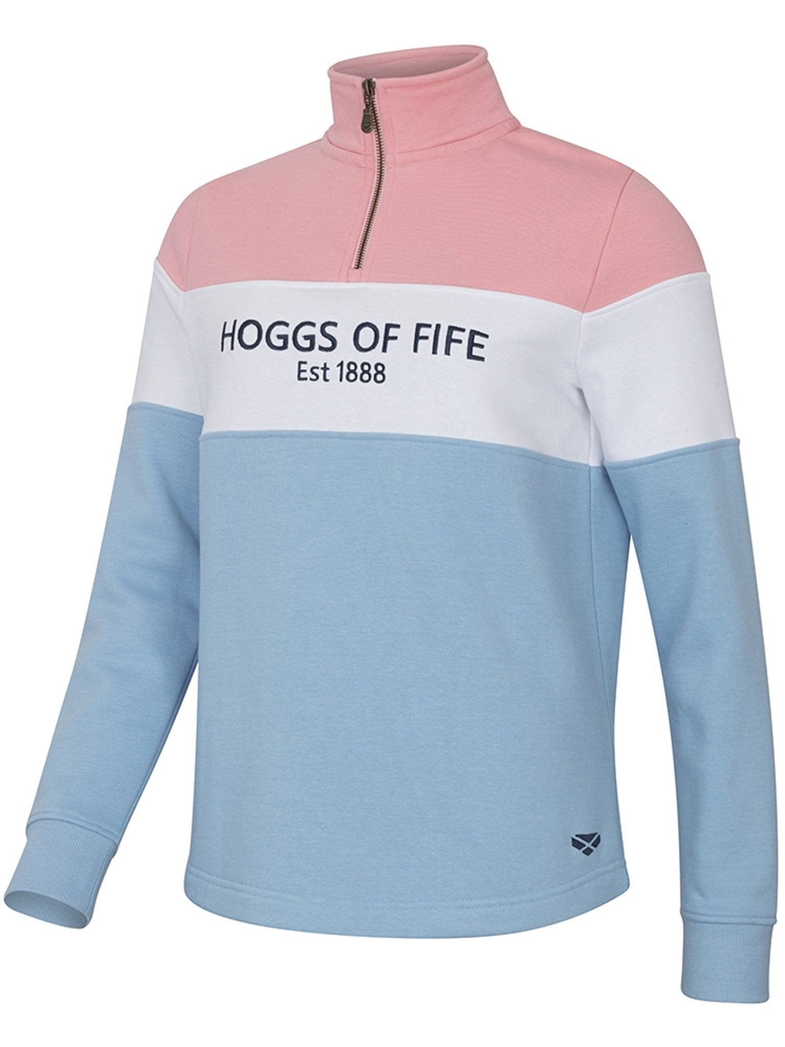 Hoggs of Fife Hoggs of Fife - Ladies 1/4 Zip Pullover / Jumper /Sweater - Dumfries Knitwear