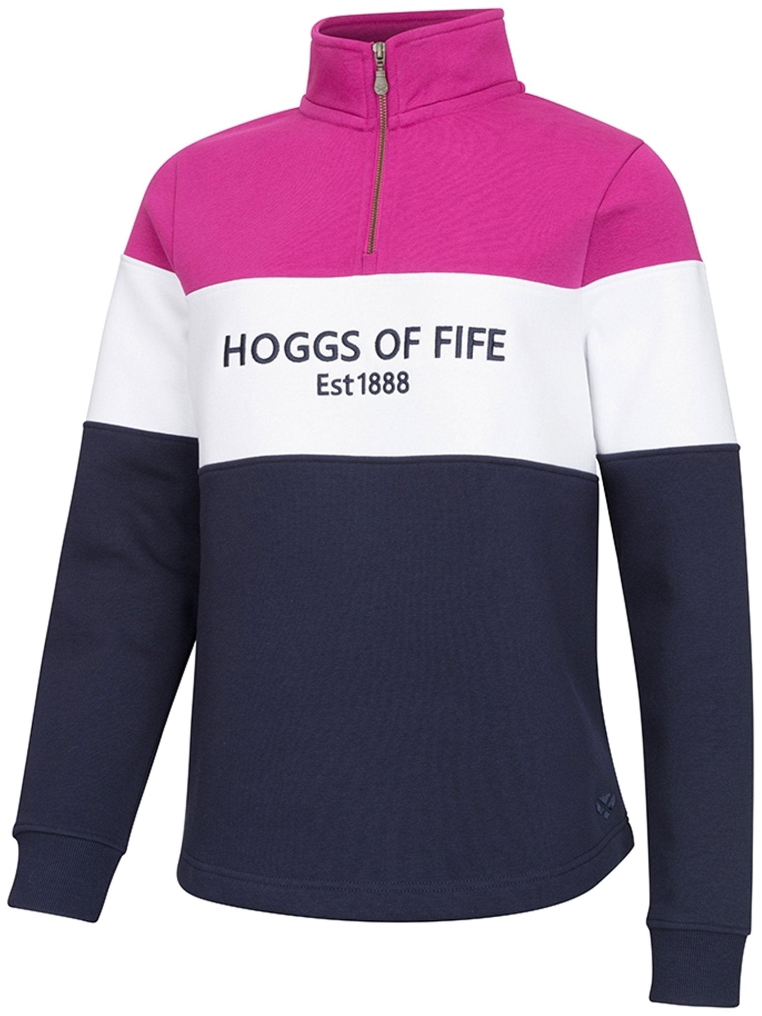 Hoggs of Fife Hoggs of Fife - Ladies 1/4 Zip Pullover / Jumper /Sweater - Dumfries Knitwear