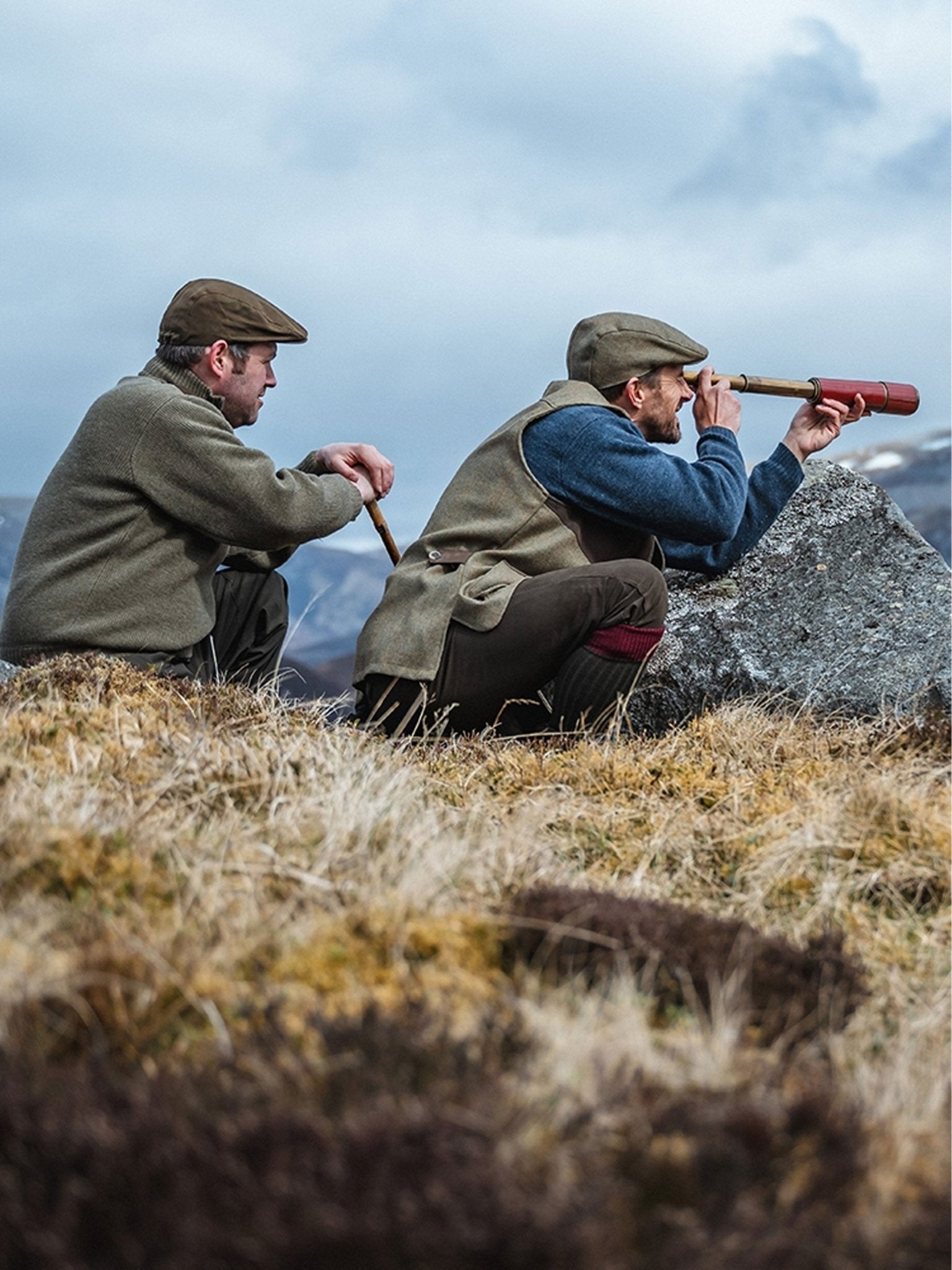 Hoggs of Fife Hoggs of Fife - Melrose II mens jumper with crew neck / hunting pullover