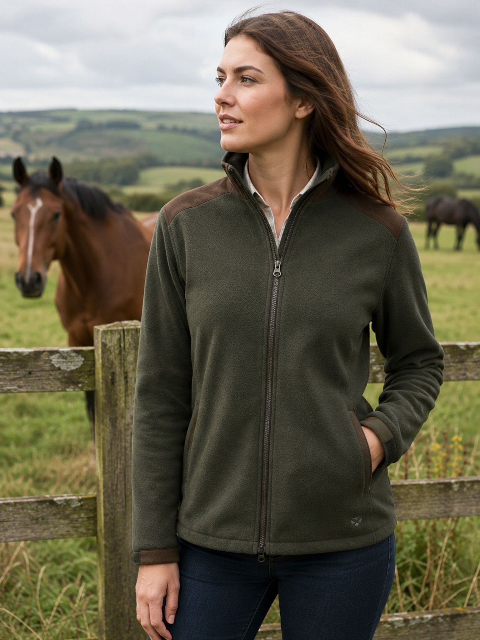 Hoggs of Fife Ladies Waterproof Fleece Jacket, womens Carrbridge windproof breathable coat Hoggs of Fife Fleece & Gilet
