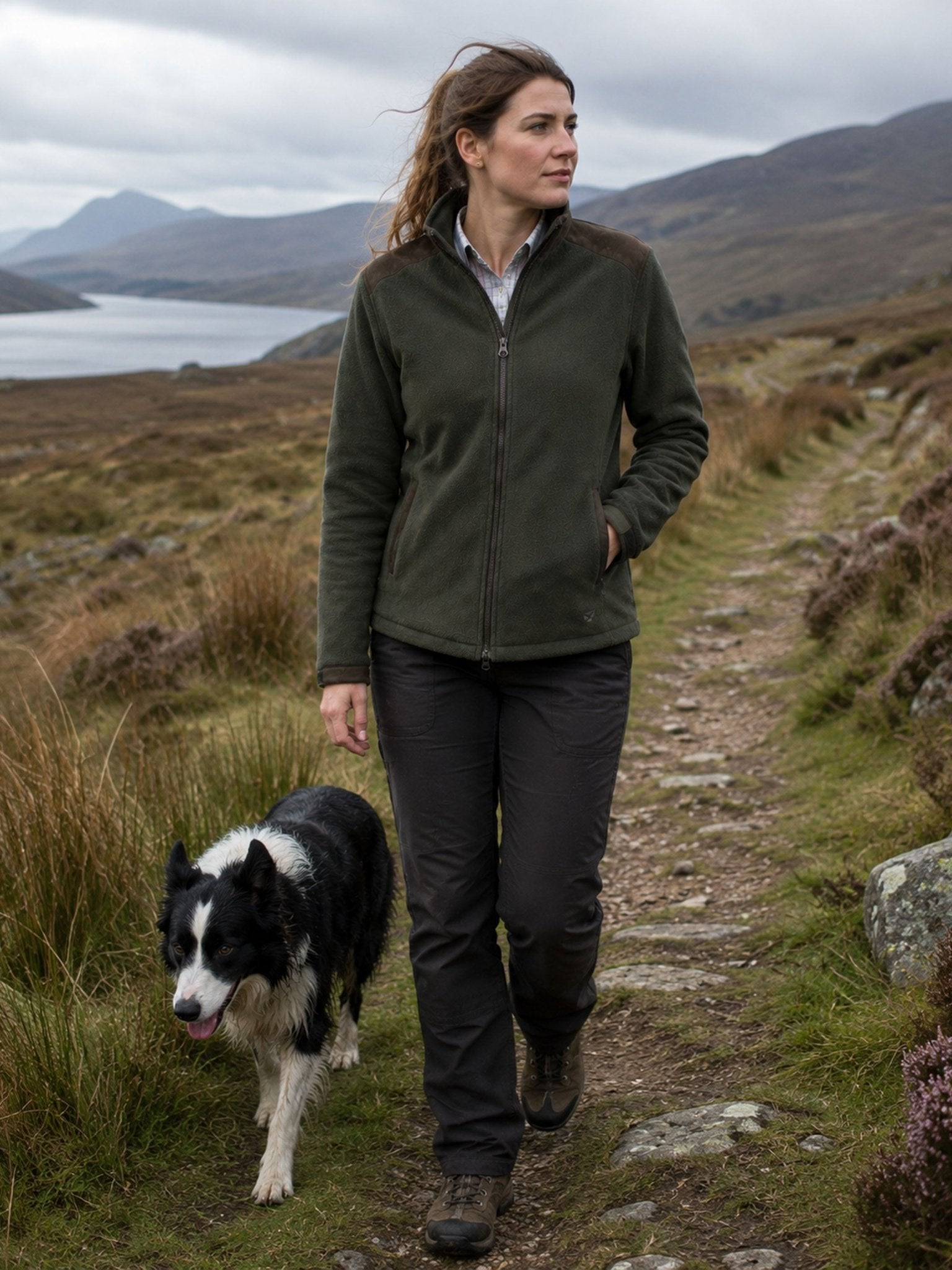 Hoggs of Fife Ladies Waterproof Fleece Jacket, womens Carrbridge windproof breathable coat Hoggs of Fife Fleece & Gilet