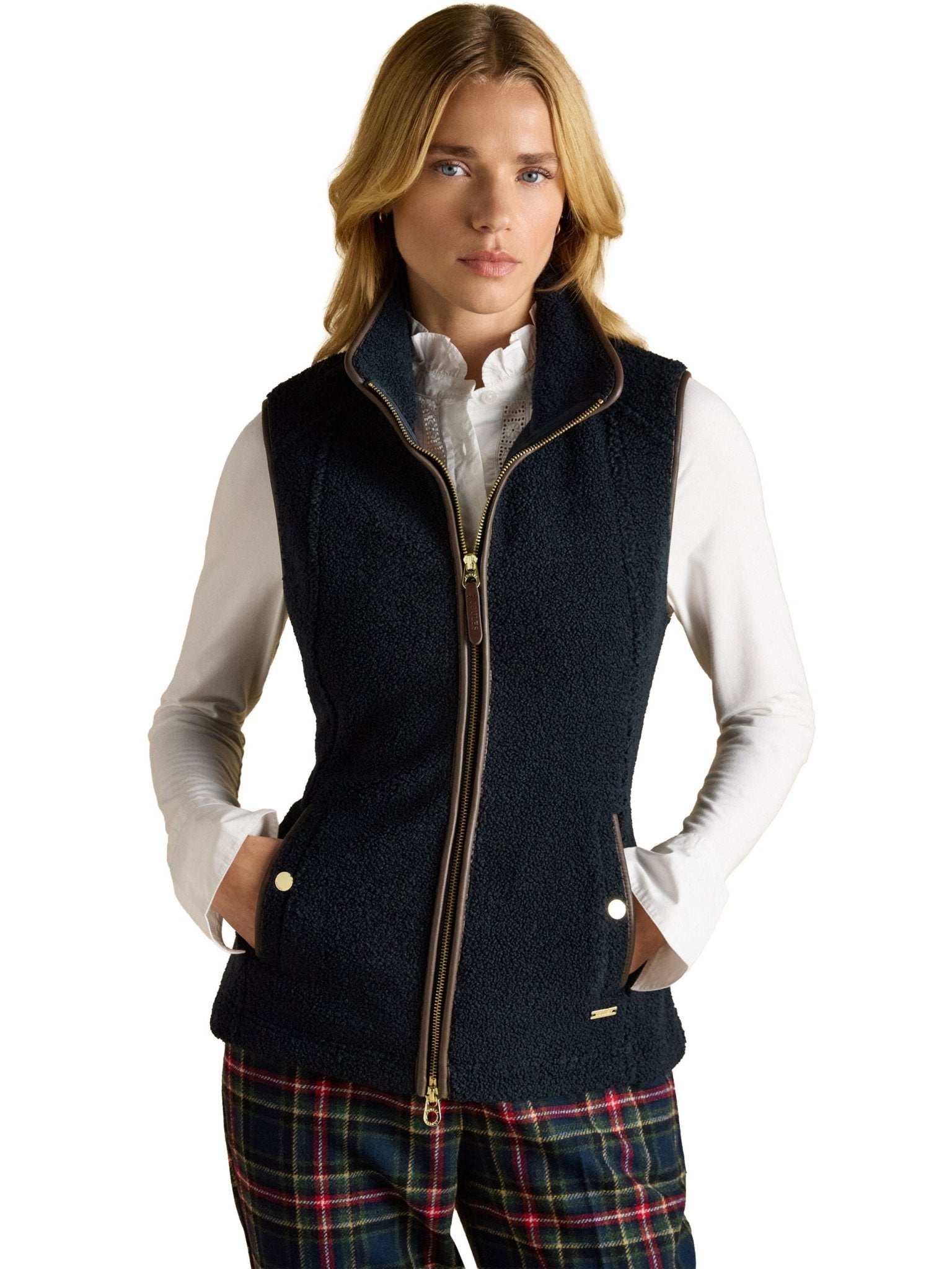 Joules Borg Heritage Fleece Womens Gilet - Ladies waistcoat / bodywarmer Joules