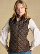 Joules Braemar Luxe Ladies Gilet Showerproof Quilted waistcoat Joules Fleece & Gilet