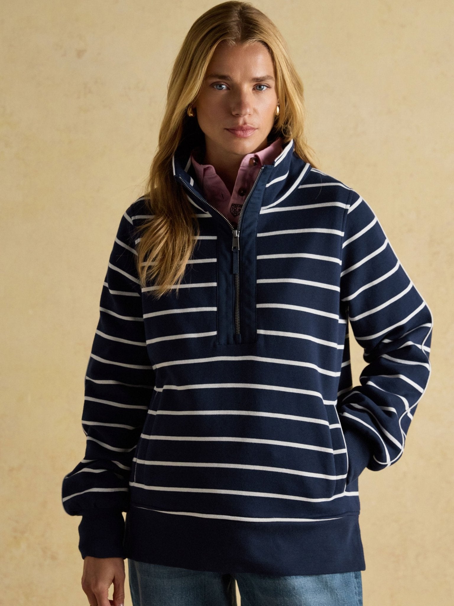 Joules - Bronte Ladies 1/4 zip sweatshirt / Ladies Jumper / Pullover Joules