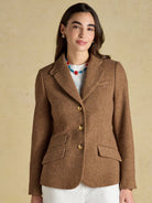 Joules Canterly Women’s Herringbone Tweed Hacking Jacket Joules Outerwear