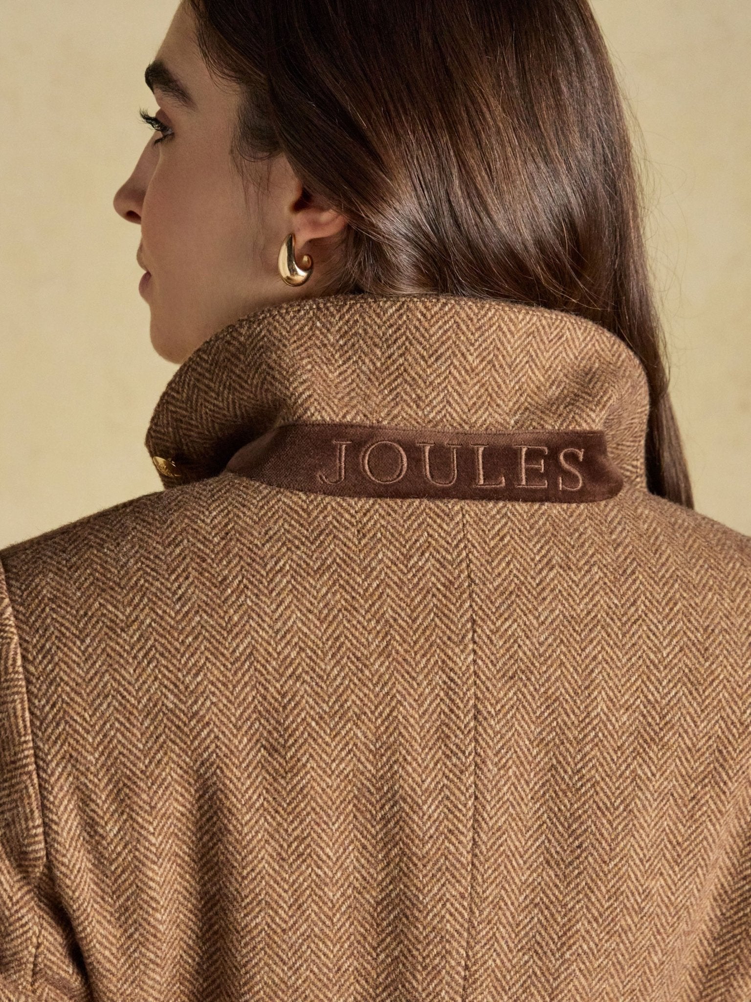 Joules Canterly Women’s Herringbone Tweed Hacking Jacket Joules Outerwear