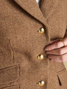 Joules Canterly Women’s Herringbone Tweed Hacking Jacket Joules Outerwear