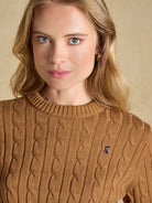 Joules Classic Cable Cotton ladies Jumper | Women's Crew Neck Pullover Joules Knitwear
