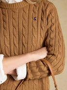 Joules Classic Cable Cotton ladies Jumper | Women's Crew Neck Pullover Joules Knitwear