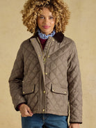 Joules Harrogate Ladies Showerproof Diamond Quilted Barn Jacket Joules Outerwear
