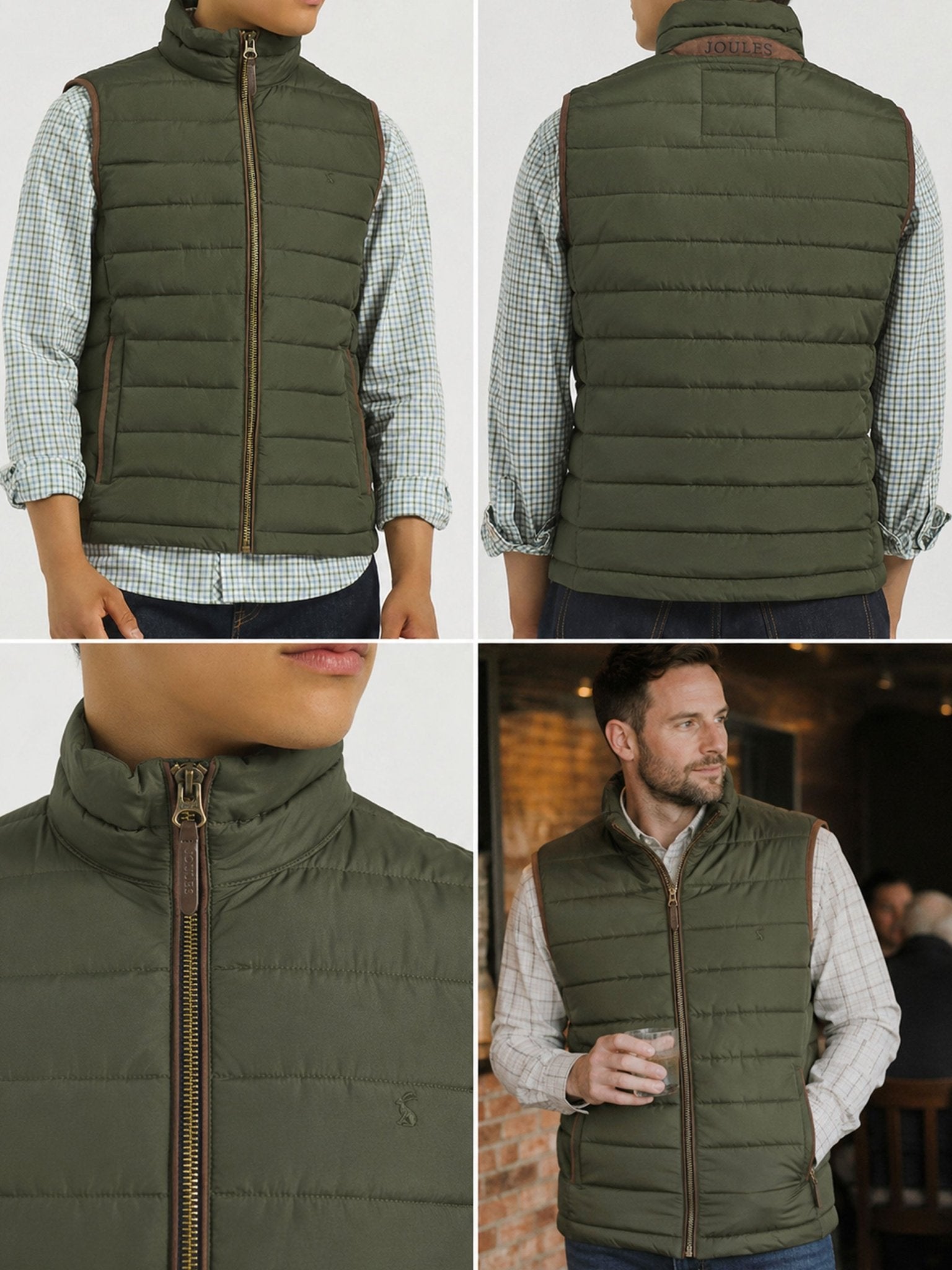Joules Heritage Padded Mens Gilet – Quilted Country Bodywarmer Joules Fleece & Gilet