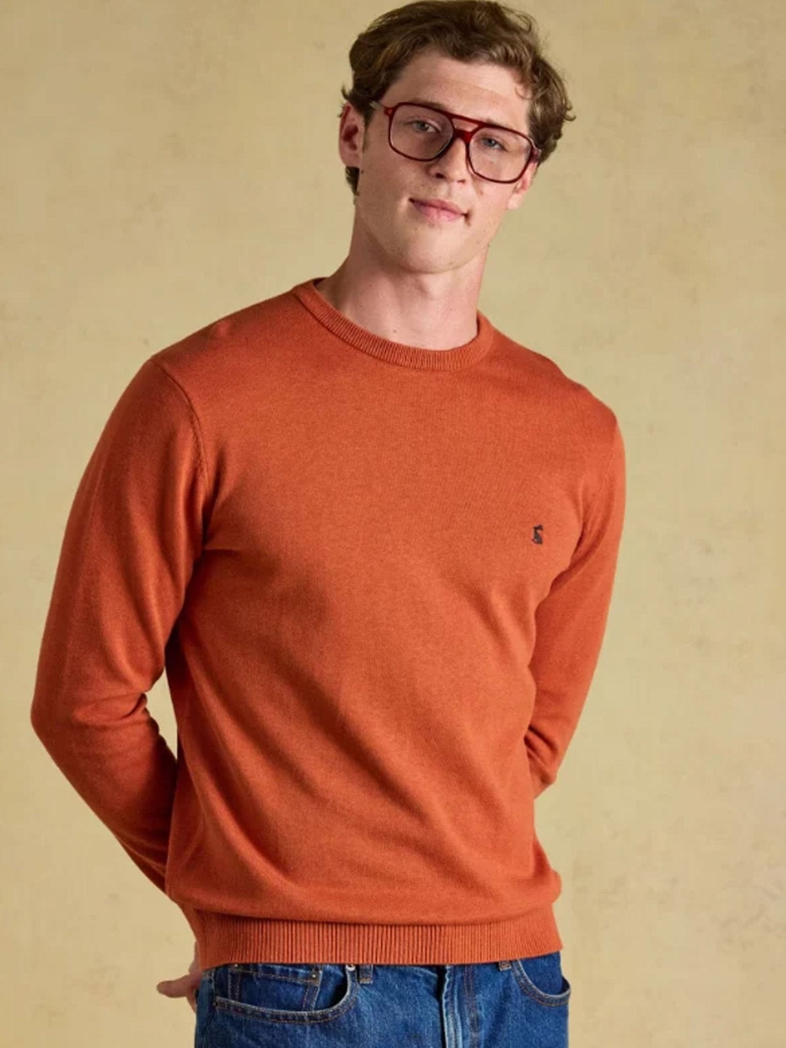 Joules Hillside Men’s Crew Neck Cotton Jumper Joules Knitwear