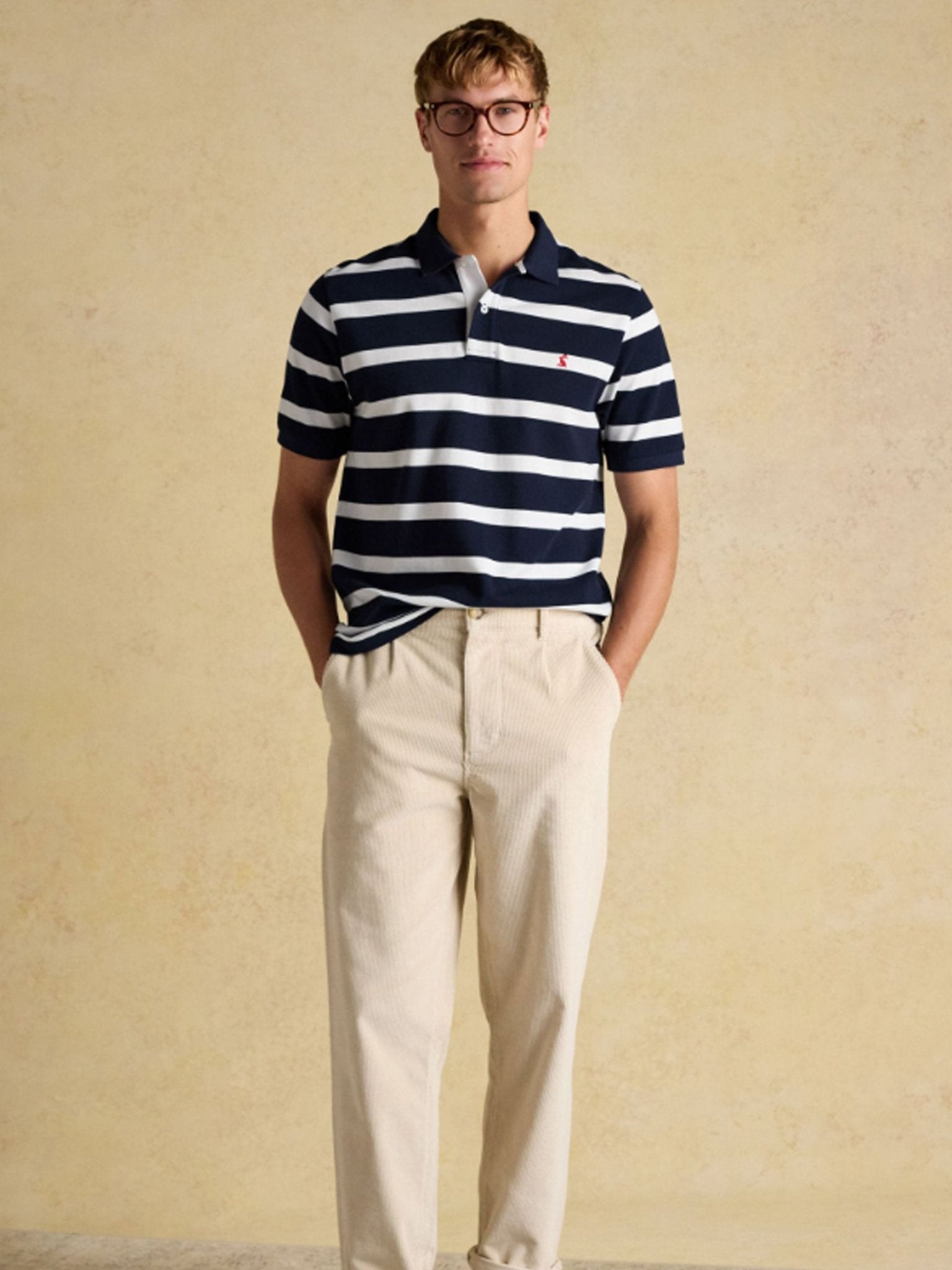 Joules - Joules Filbert Striped Cotton Pique Polo Shirt / Mens Polo Shirt Joules