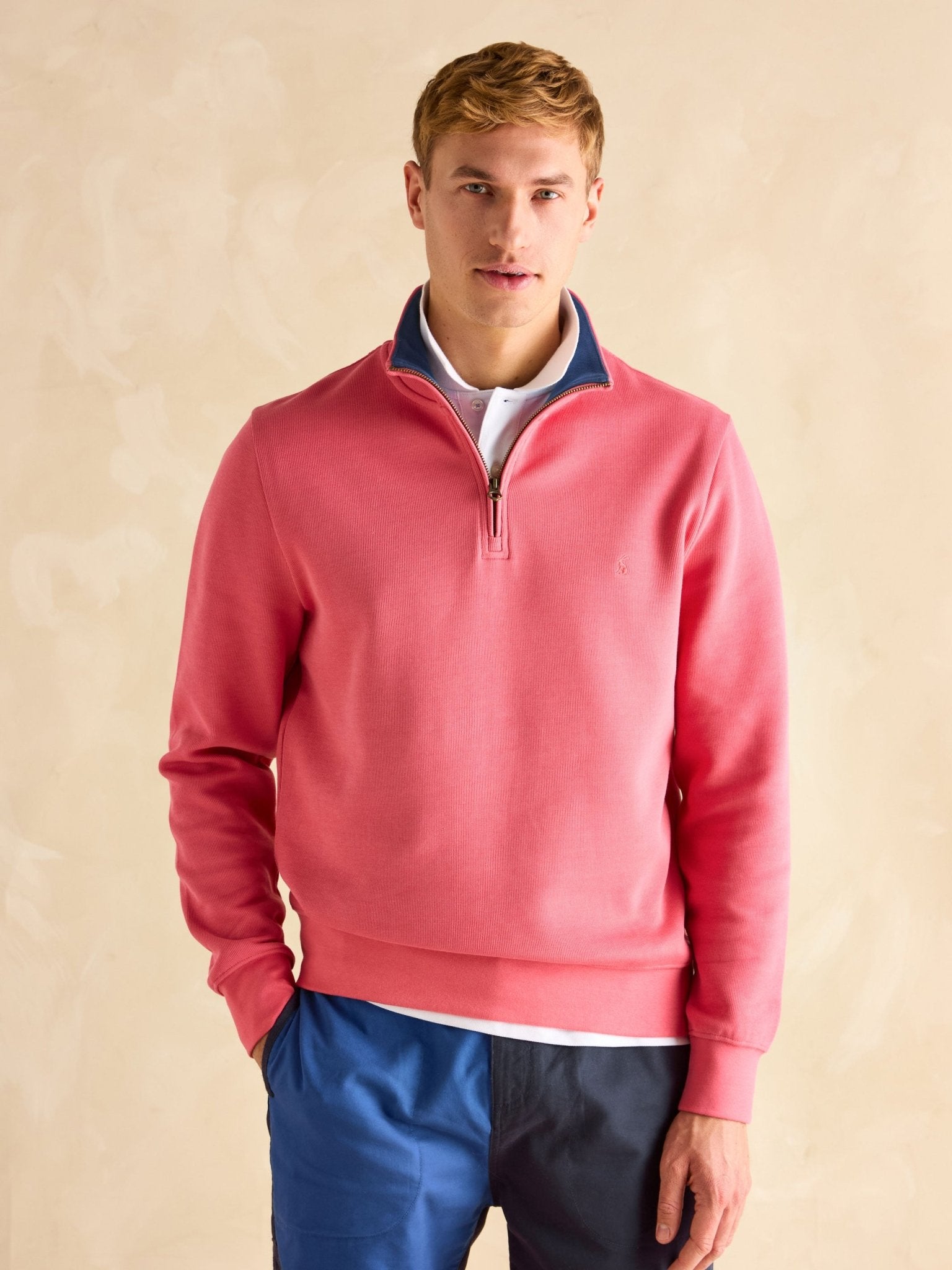 Joules Joules - Joules Alistair 1/4 Zip Mens Sweatshirt - 1/4 Zip / Pullover - 100% Cotton Knitwear