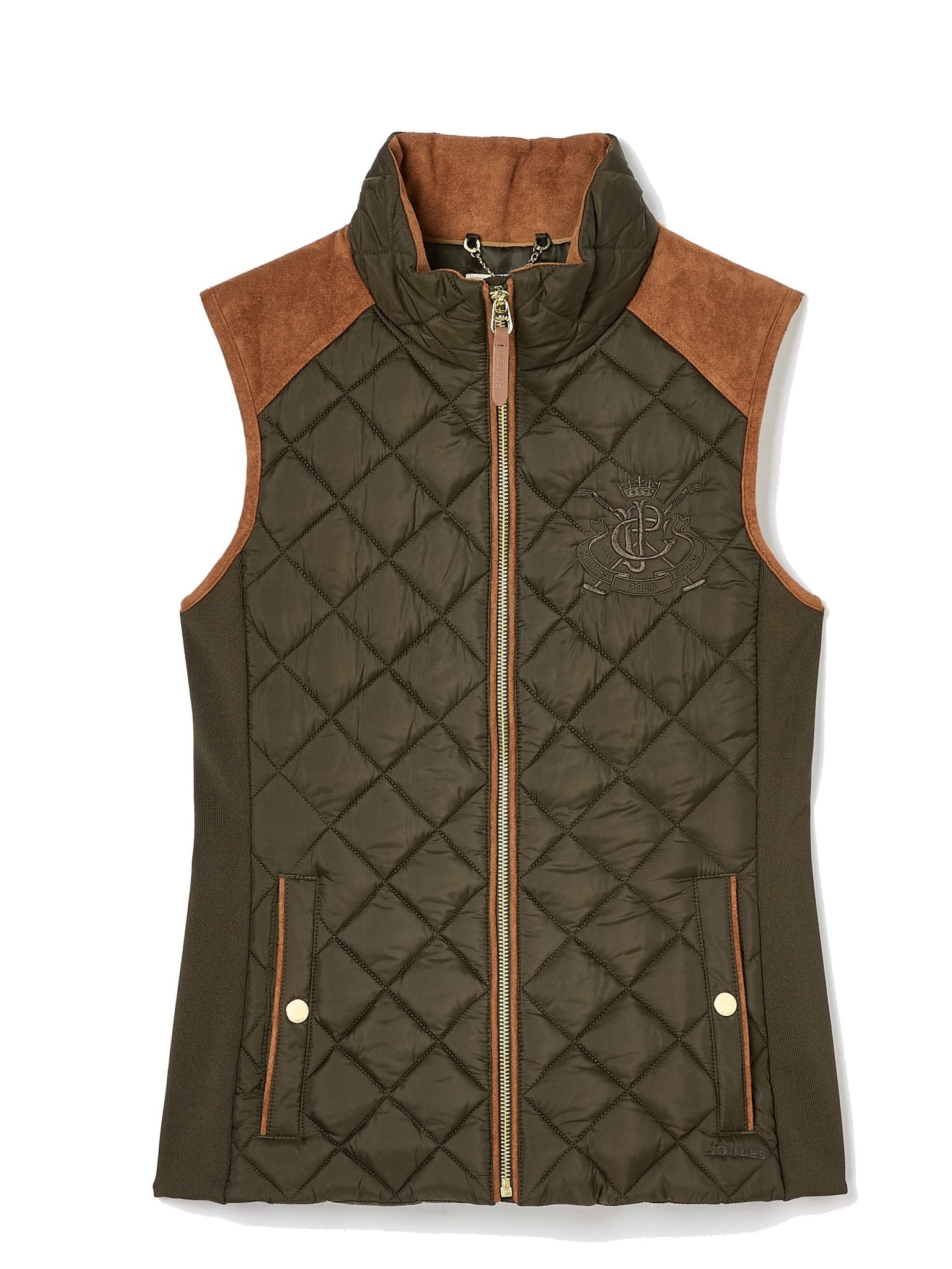 Joules Joules - Joules Braemar Luxe Showerproof Quilted Ladies Gilet, womens waistcoat / Bodywarmer