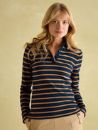 Joules Joules - Joules Fairfield Long Sleeve Ribbed Polo Shirt / Ladies shirt Shirt