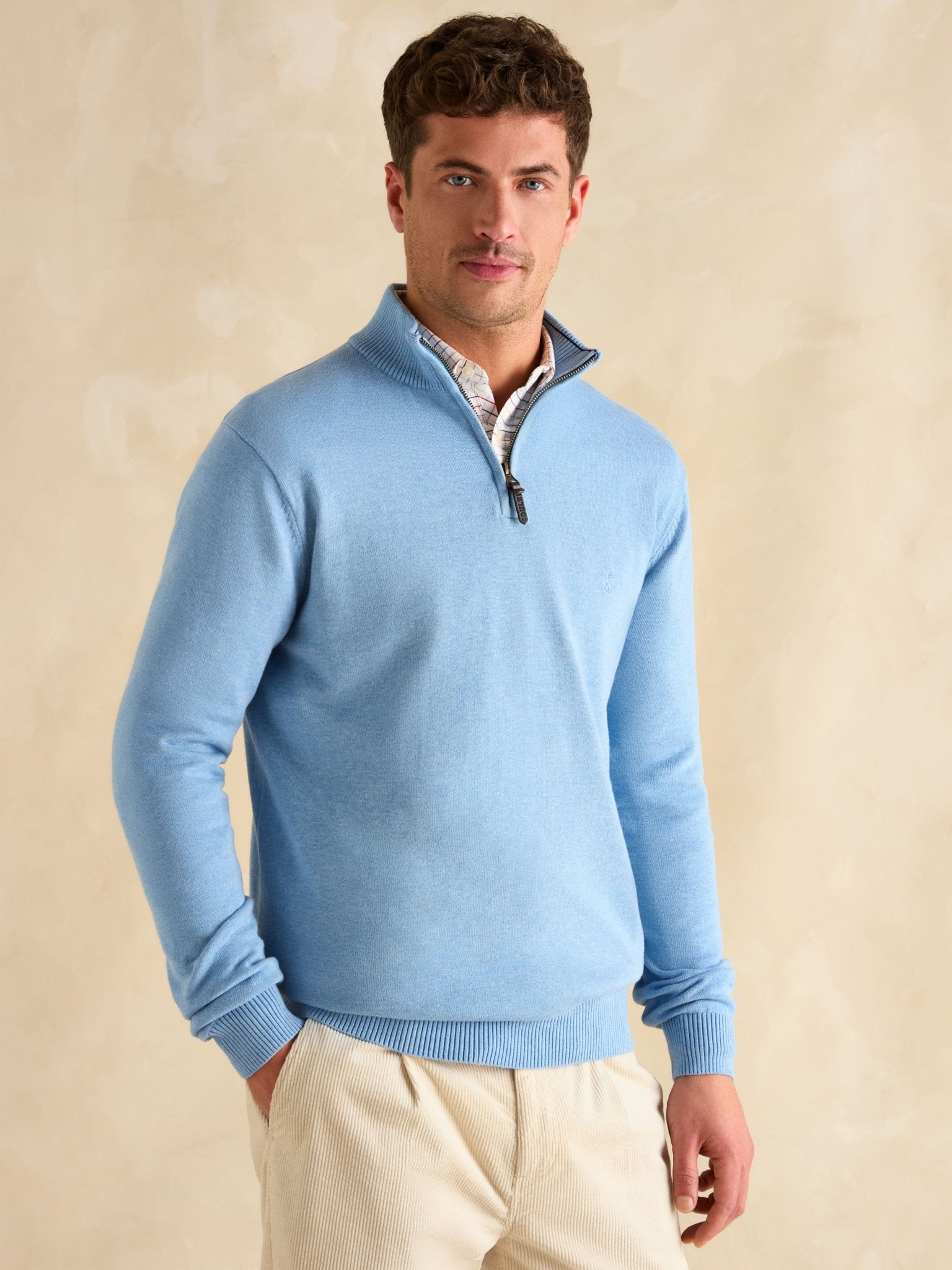 Joules Joules - Joules Hillside Mens Jumper - 1/4 Zip / Pullover /Sweater - 100% Cotton Knitwear