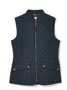 Joules Joules - Joules Minx Navy Showerproof Diamond Quilted Gilet ladies waistcoat / bodywarmer