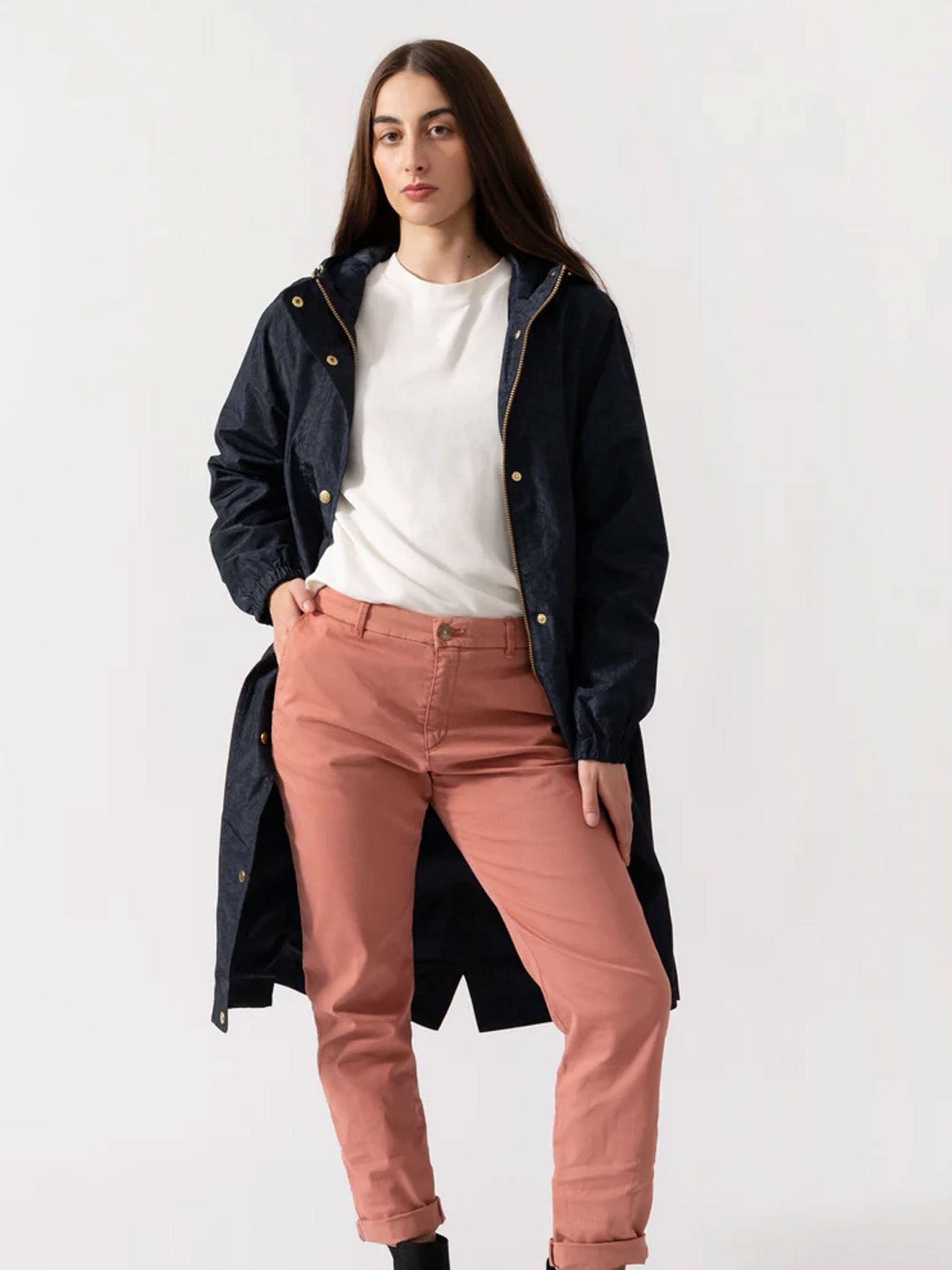 Joules - Joules Womens Holkham Waterproof Packable Raincoat With Hood - Ladies Joules