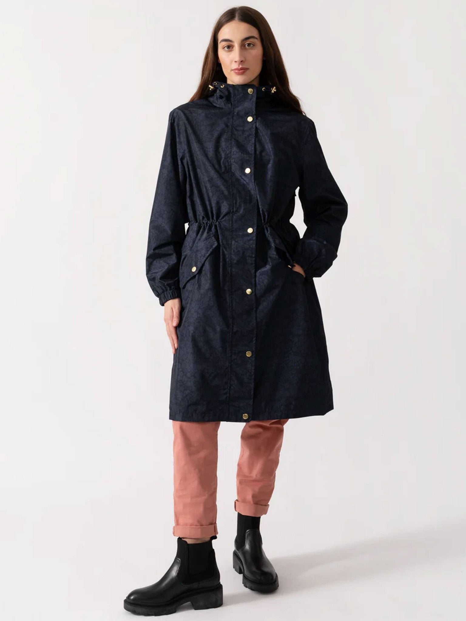 Joules - Joules Womens Holkham Waterproof Packable Raincoat With Hood - Ladies Joules