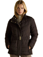 Joules - Ladies Aspen Showerproof Padded womens Coat with Faux Fur removable Hood Joules
