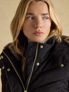 Joules - Ladies Aspen Showerproof Padded womens Coat with Faux Fur removable Hood Joules