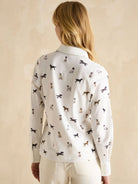 Joules - Ladies Burlington Eleanor Tomlinson Jersey Shirt - Dogs Print - womens shirt / blouse Joules
