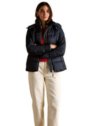 Joules - Ladies Hadlow Showerproof Padded womens Coat with Faux Fur removable Hood Joules