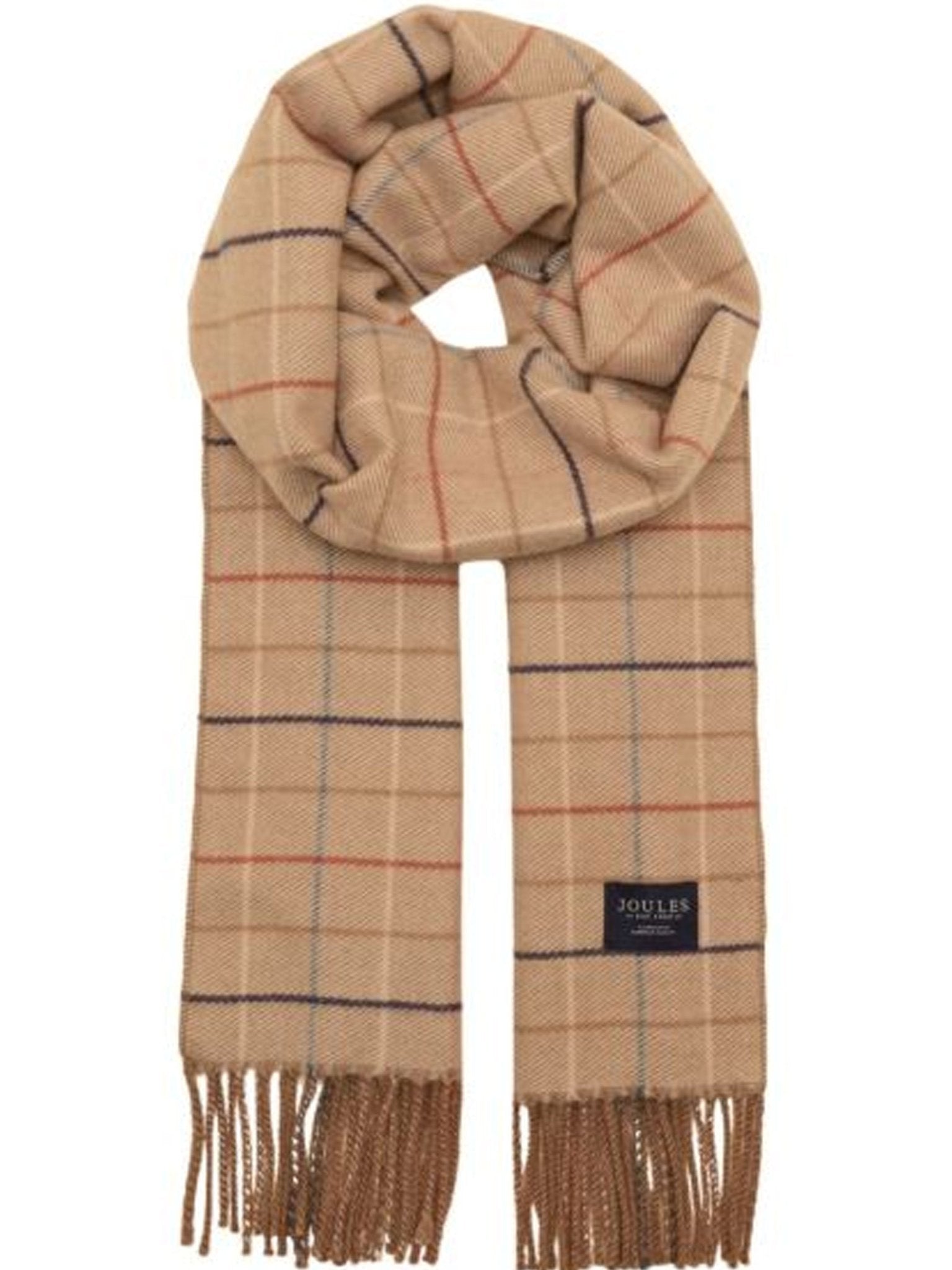 Joules Langtree Ladies Scarf Check / Tartan - Machine washable Joules Ladies Headwear