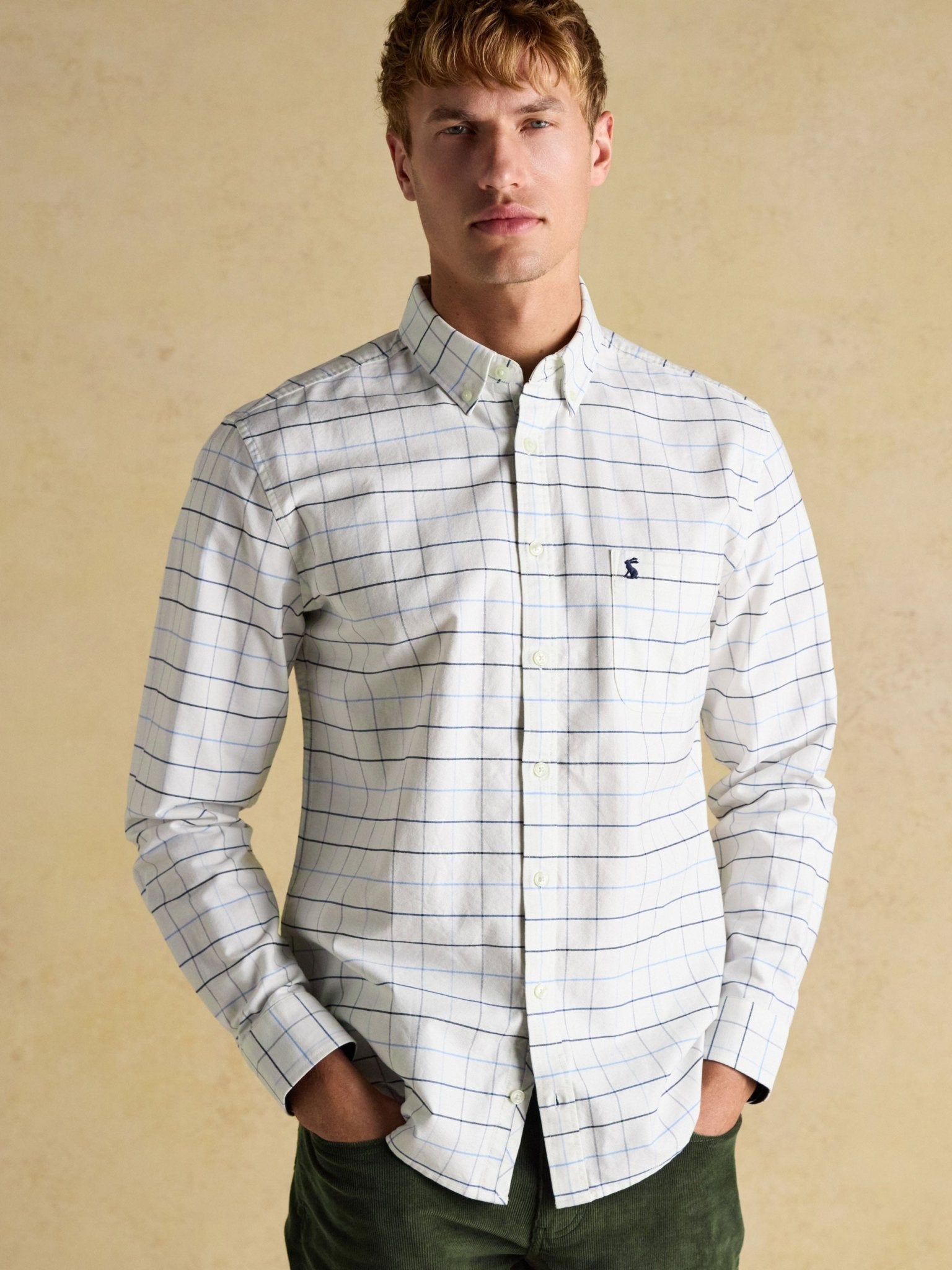 Joules Mens Classic Oxford Check Long Sleeve shirt, 100% Cotton Joules Shirt