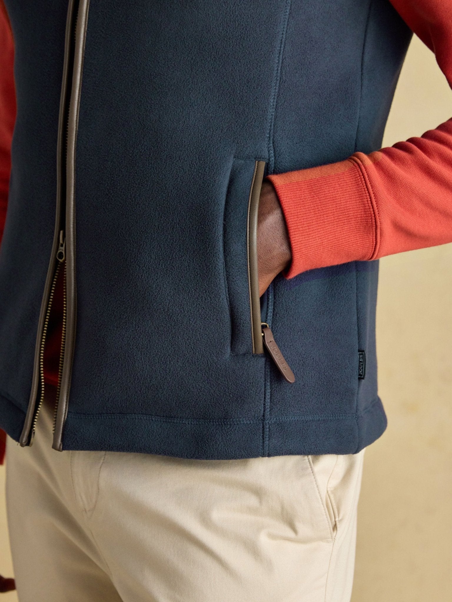 Joules Mens Heritage Fleece Gilet / Mans Full zip fleece waistcoat / vest Joules