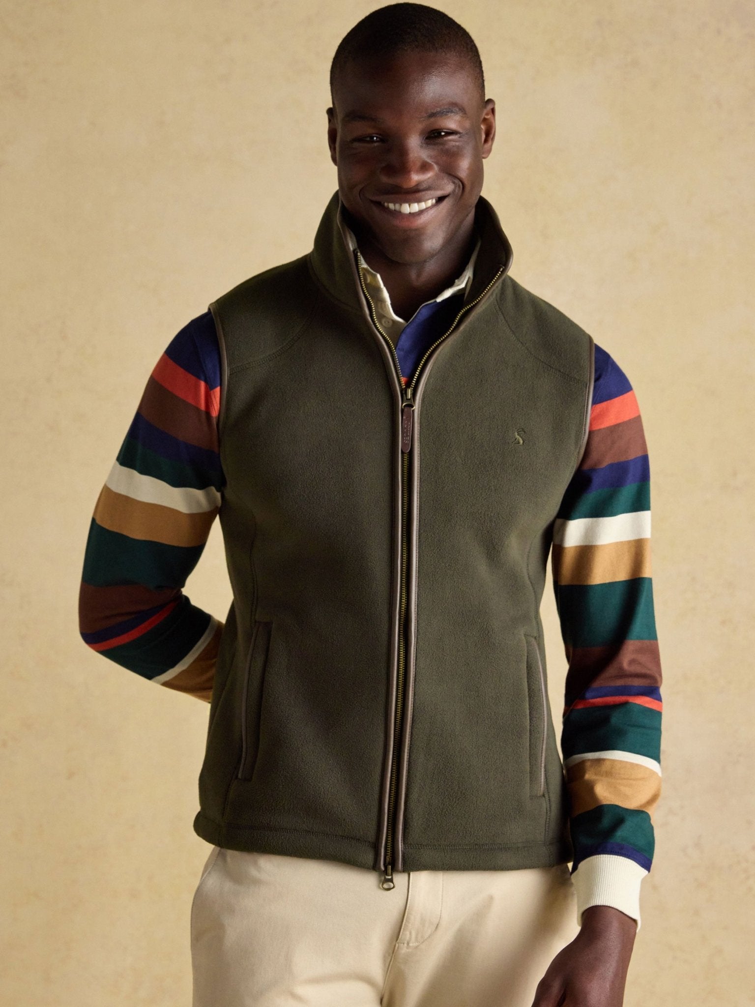 Joules Mens Heritage Fleece Gilet / Mans Full zip fleece waistcoat / vest Joules