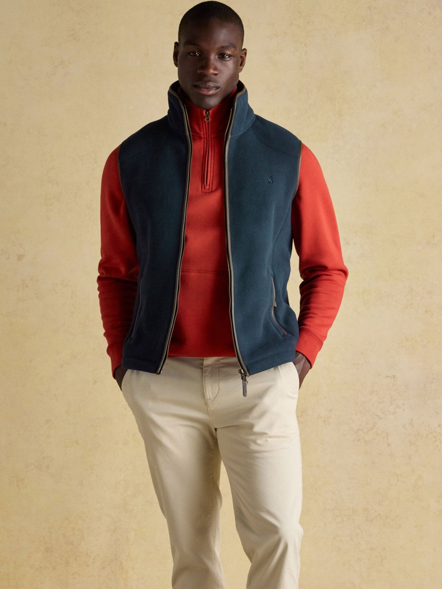 Joules Mens Heritage Fleece Gilet / Mans Full zip fleece waistcoat / vest Joules