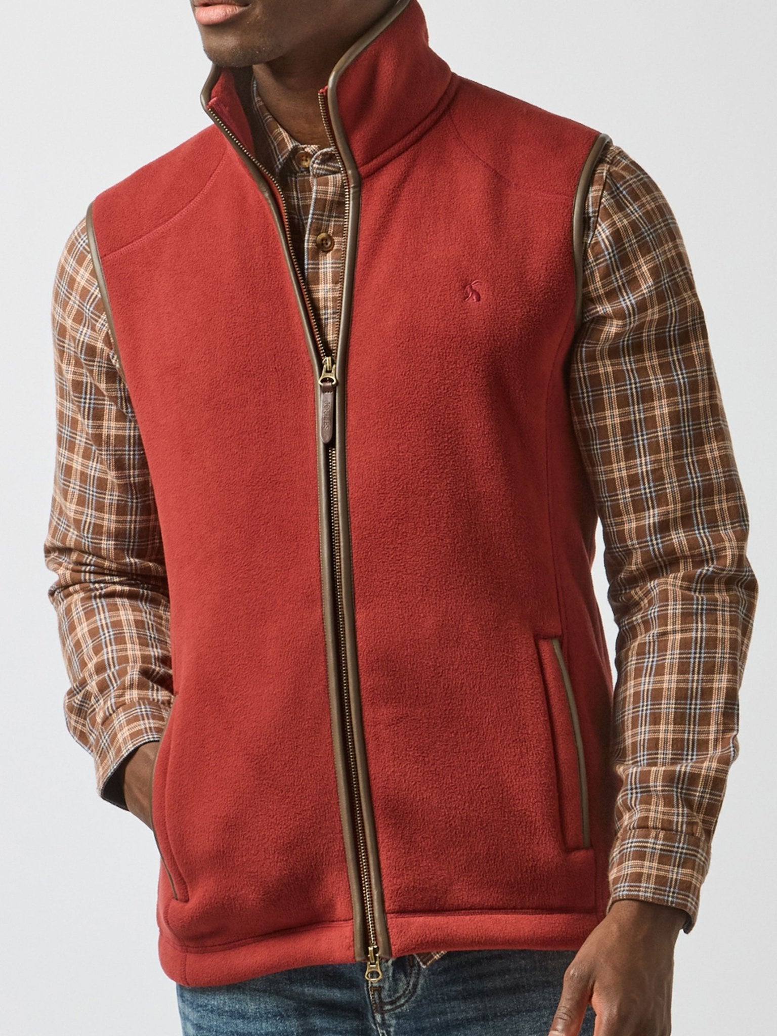 Joules Mens Heritage Fleece Gilet / Mans Full zip fleece waistcoat / vest Joules Fleece & Gilet