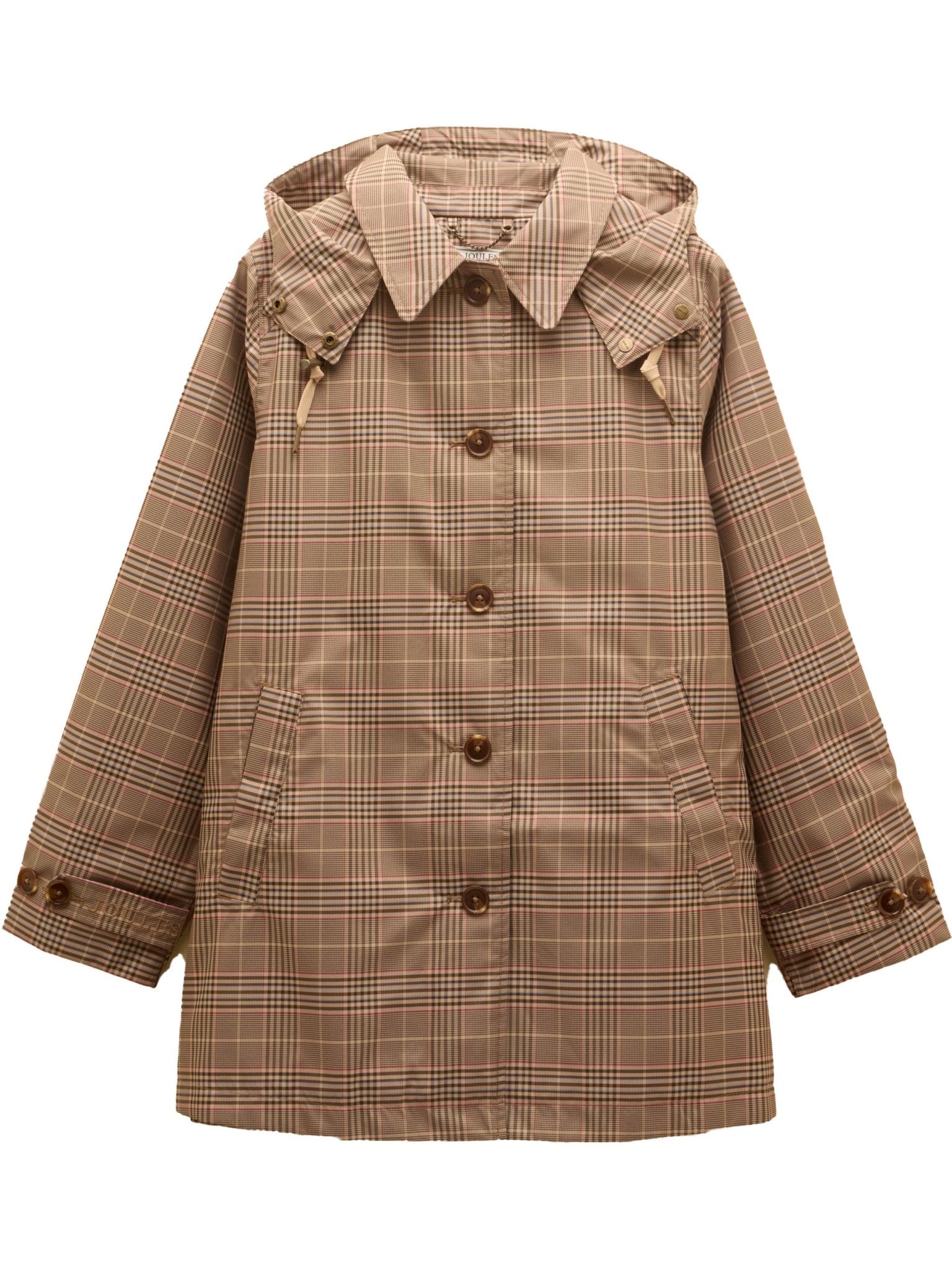 Joules Rainmore Neutral Waterproof Button Through Raincoat Joules Outerwear