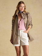 Joules Rainmore Neutral Waterproof Button Through Raincoat Joules Outerwear